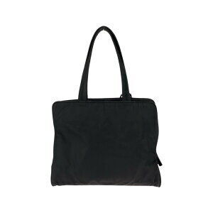 Prada Bag Tote Black Triangle Nylon Plate Tessuto Logo